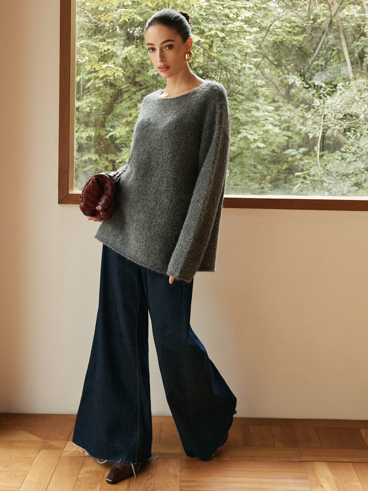 Wool-Blend Versatile Shift Sweater