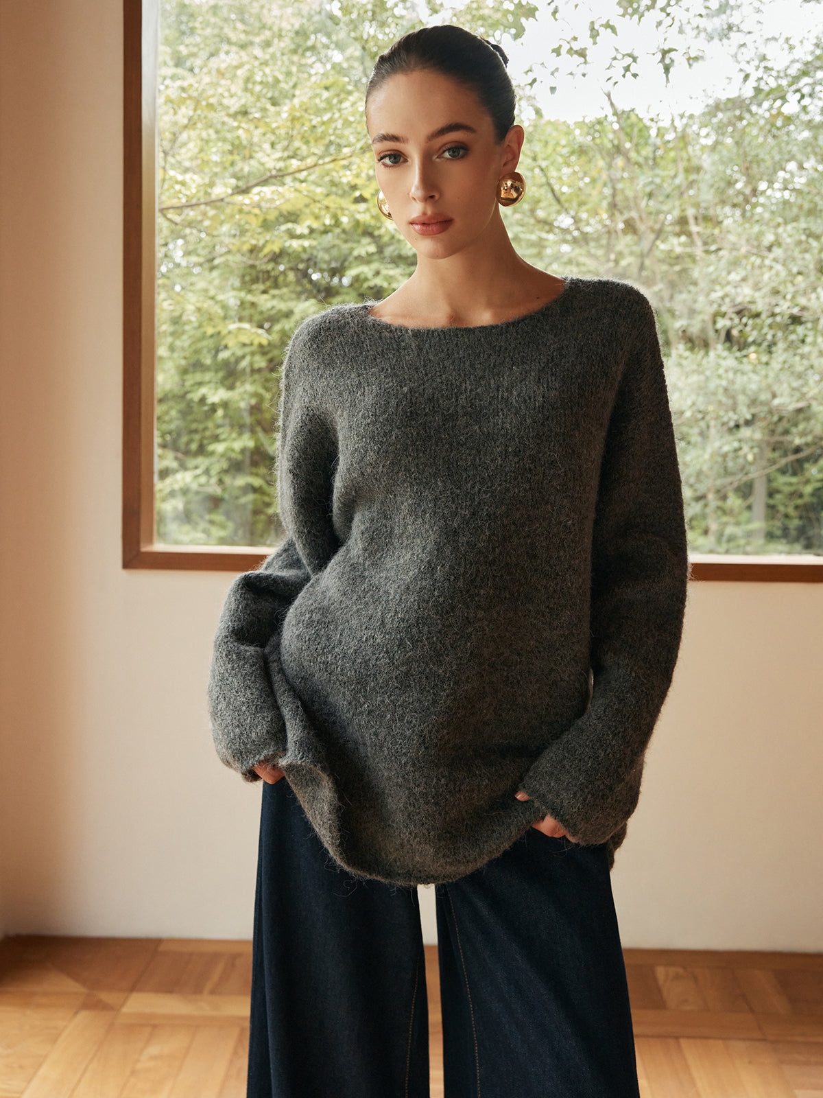 Wool-Blend Versatile Shift Sweater