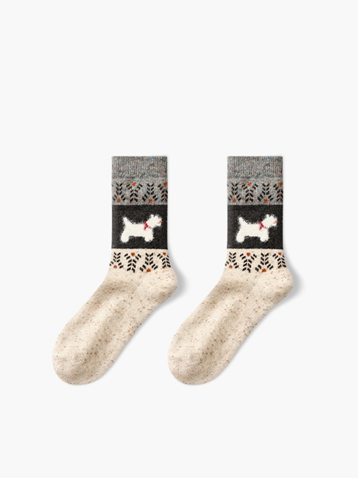 Puppy Pattern Wool Socks