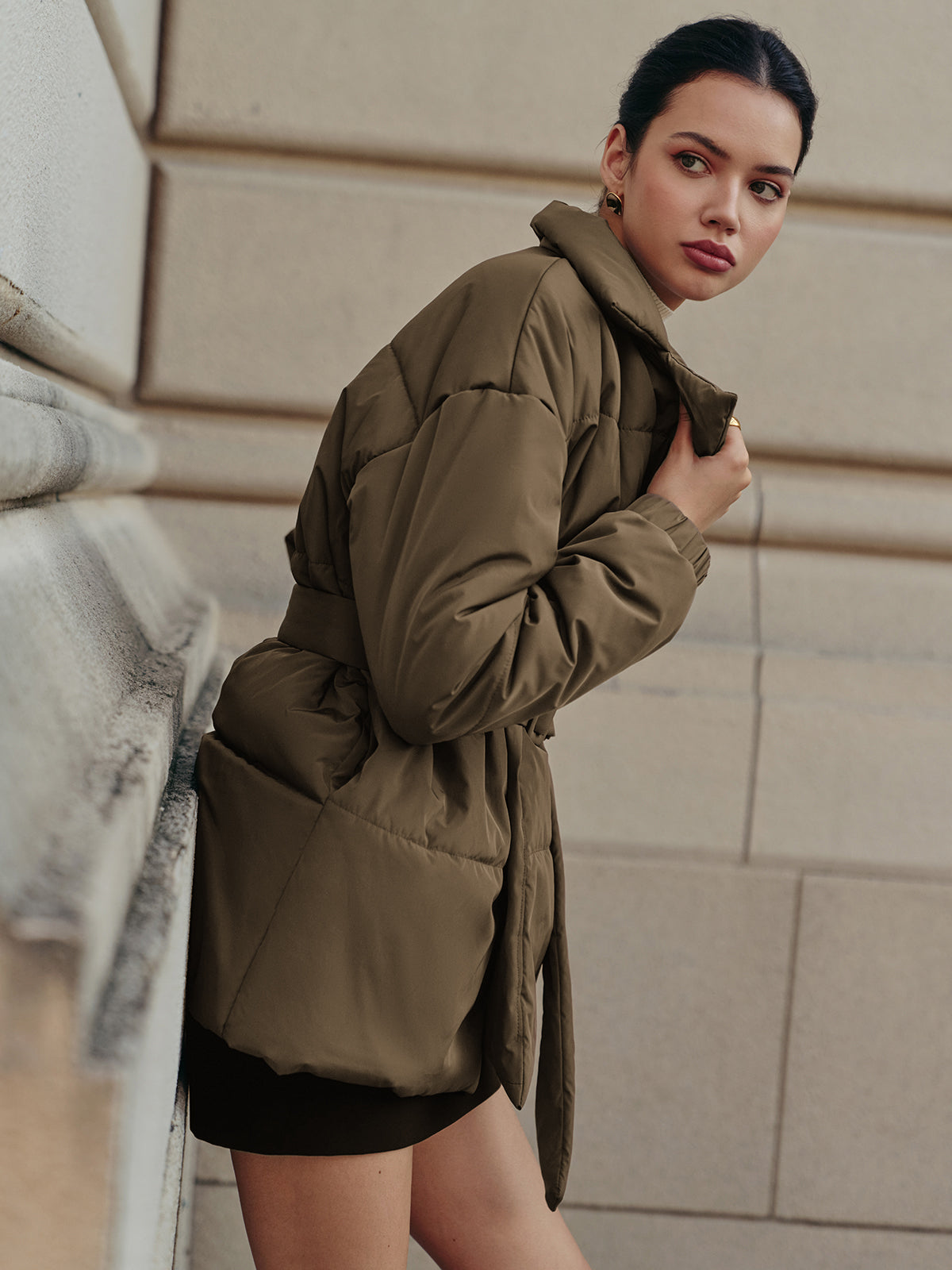 Belted Lapel Cozy Winter Coat