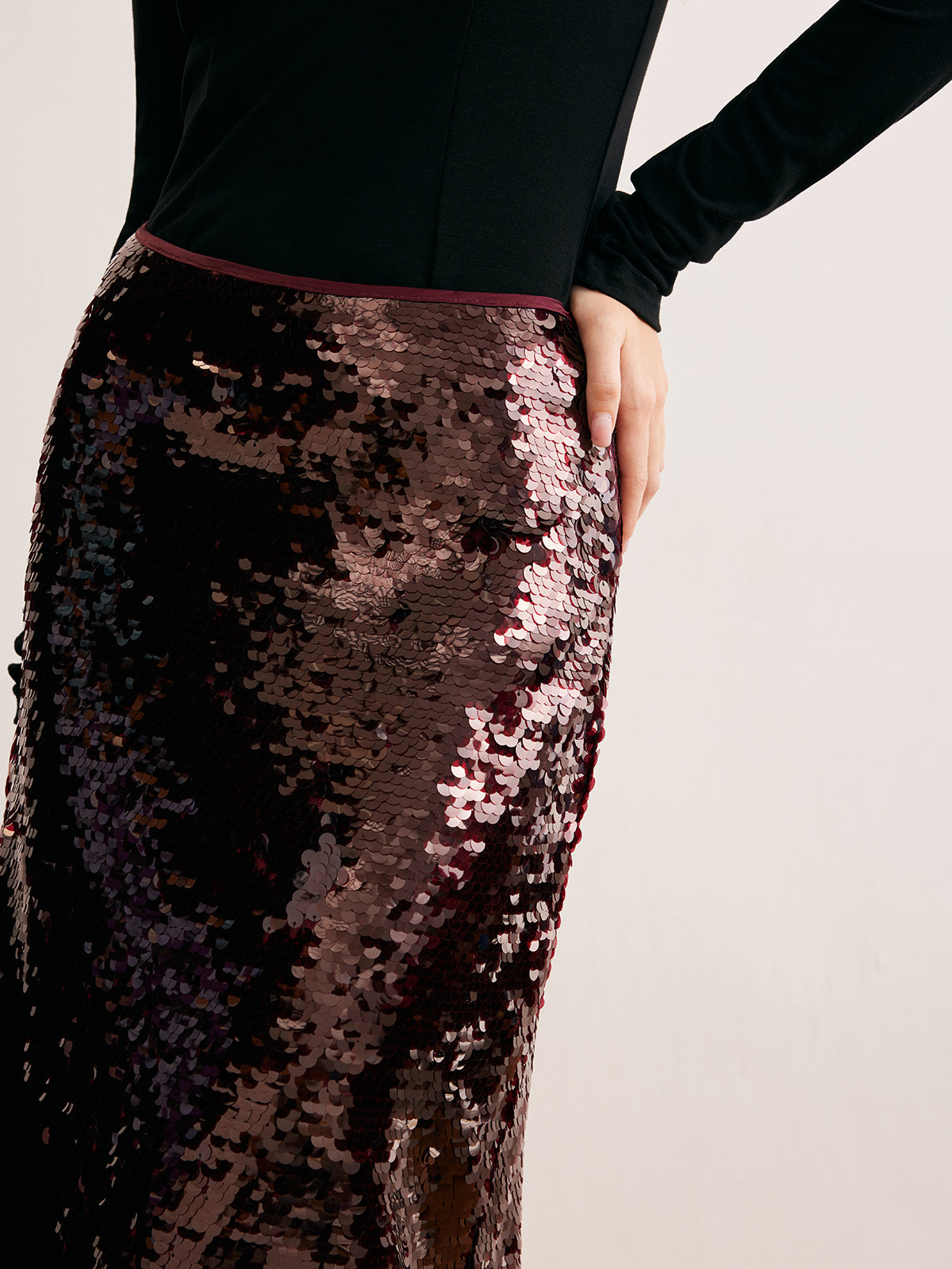 Romance Sequins Maxi Skirt