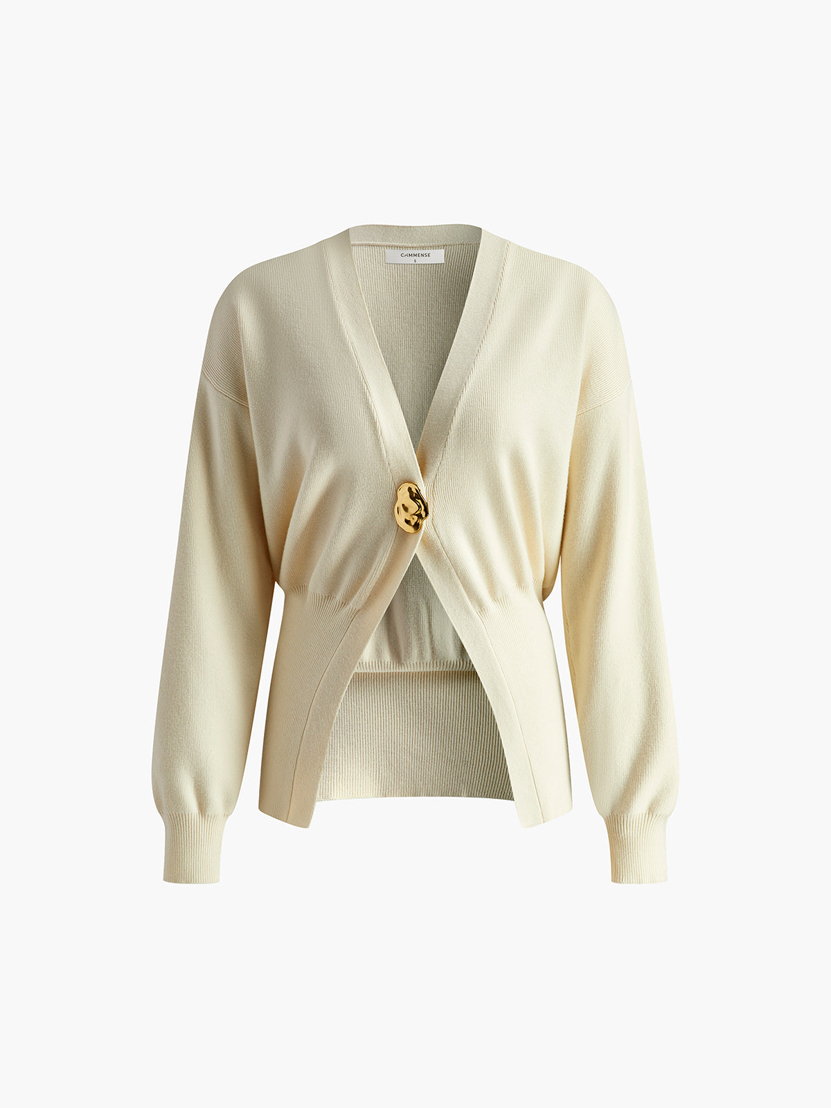 Golden Button Plain Cardigan