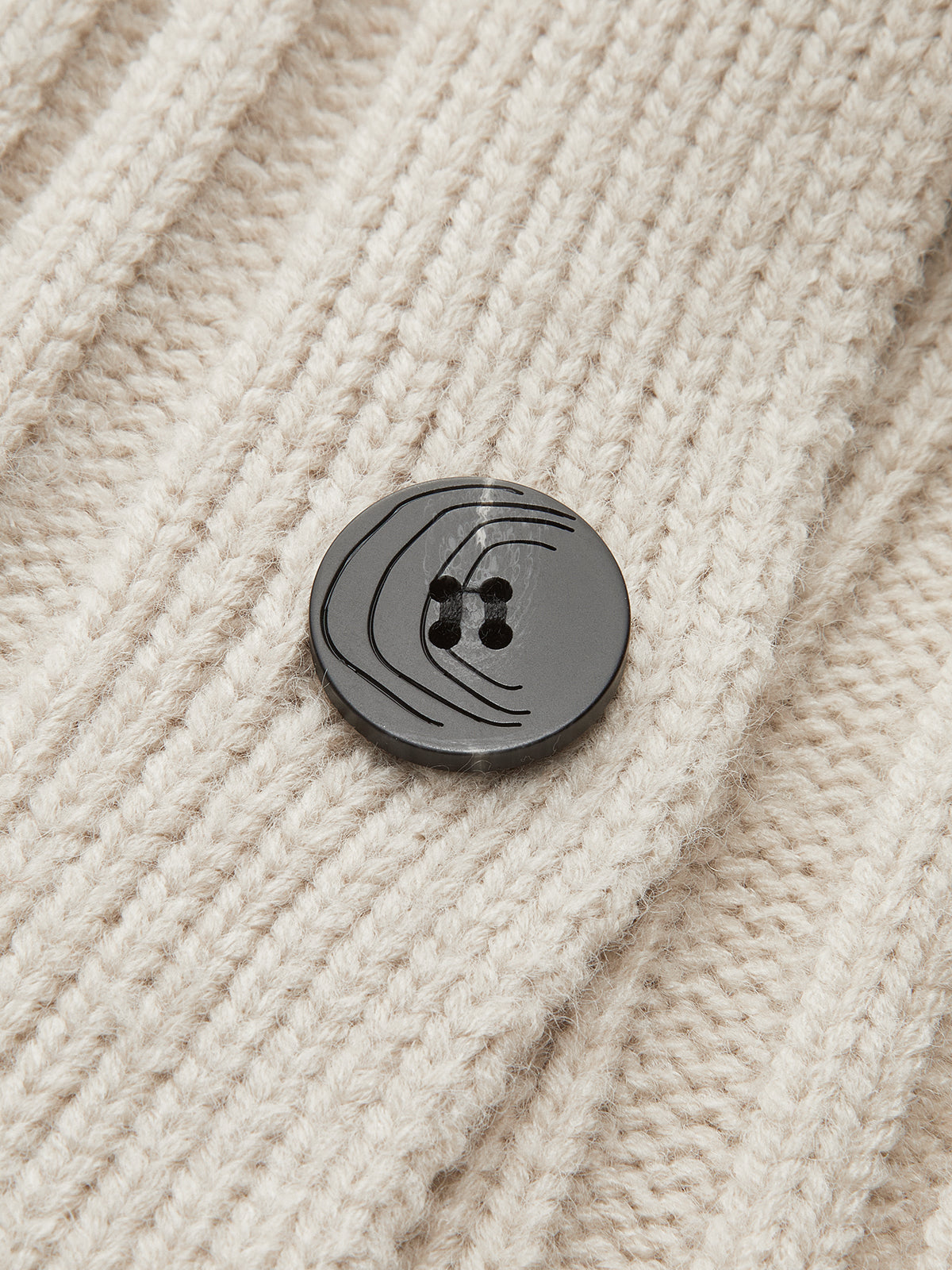 Contrast Button Ribbed Cardigan