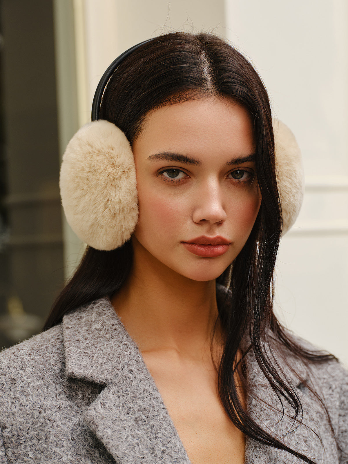 Retractable Rabbit Fur Earmuffs