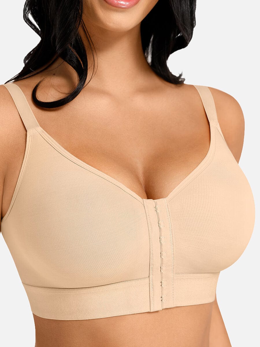 HeyCurve| Post Surgery Full Coverage Compression Surgical Front Closure Mastectomy Bras