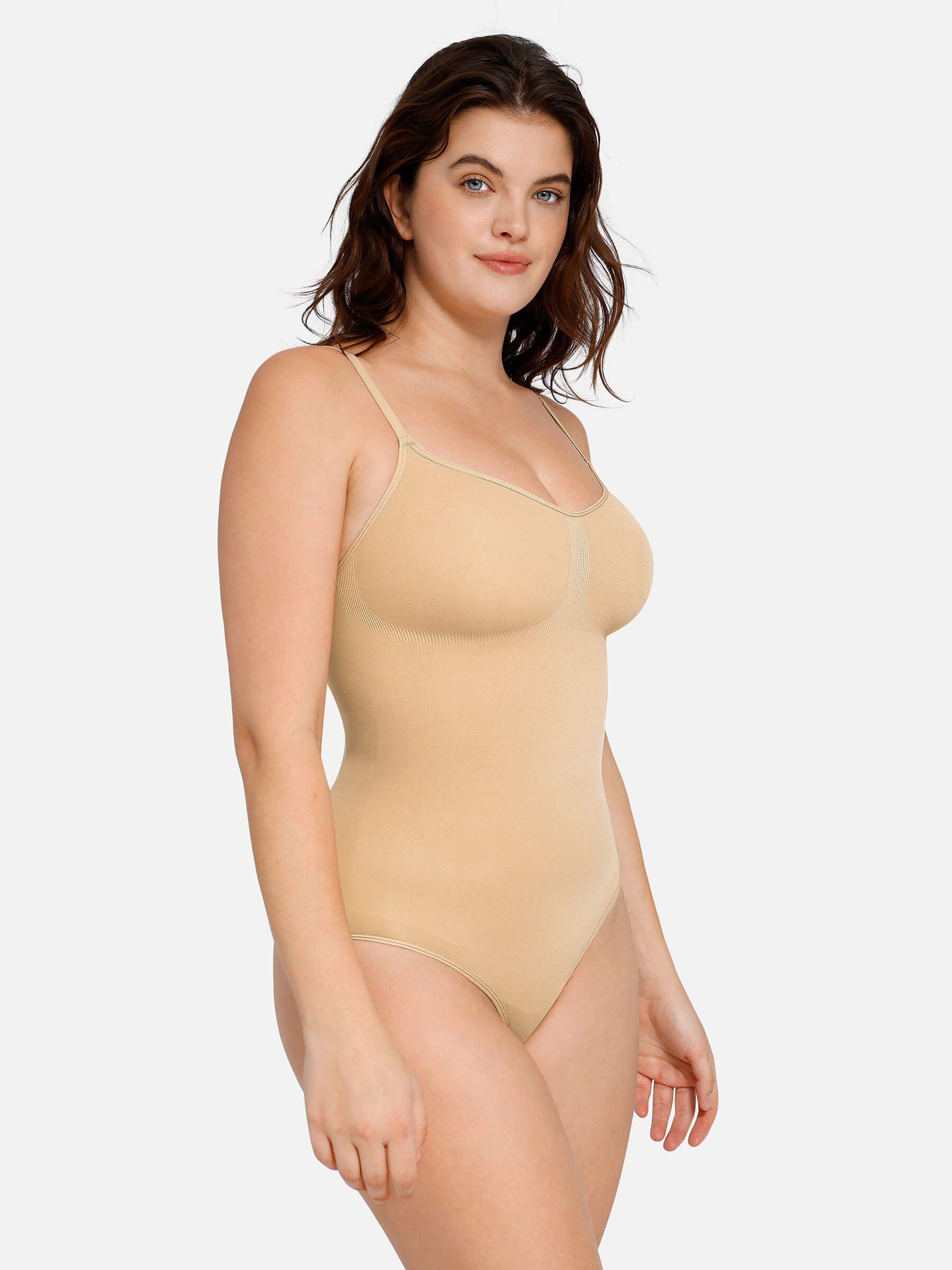 HeyCurve| everyday Wear Seamless Thong Bodysuit