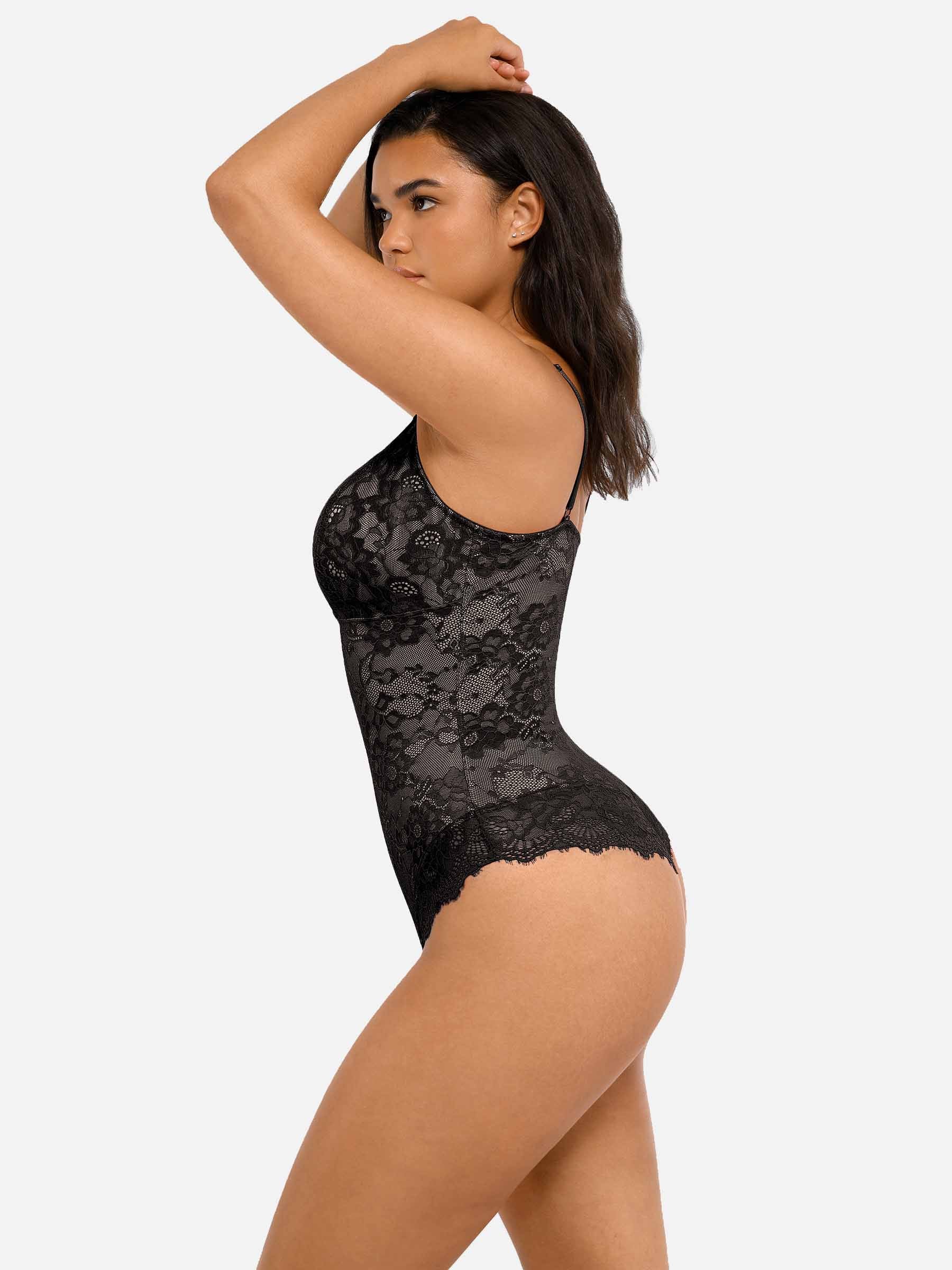 Hej Curve| Spets V-ringad helkroppsdress