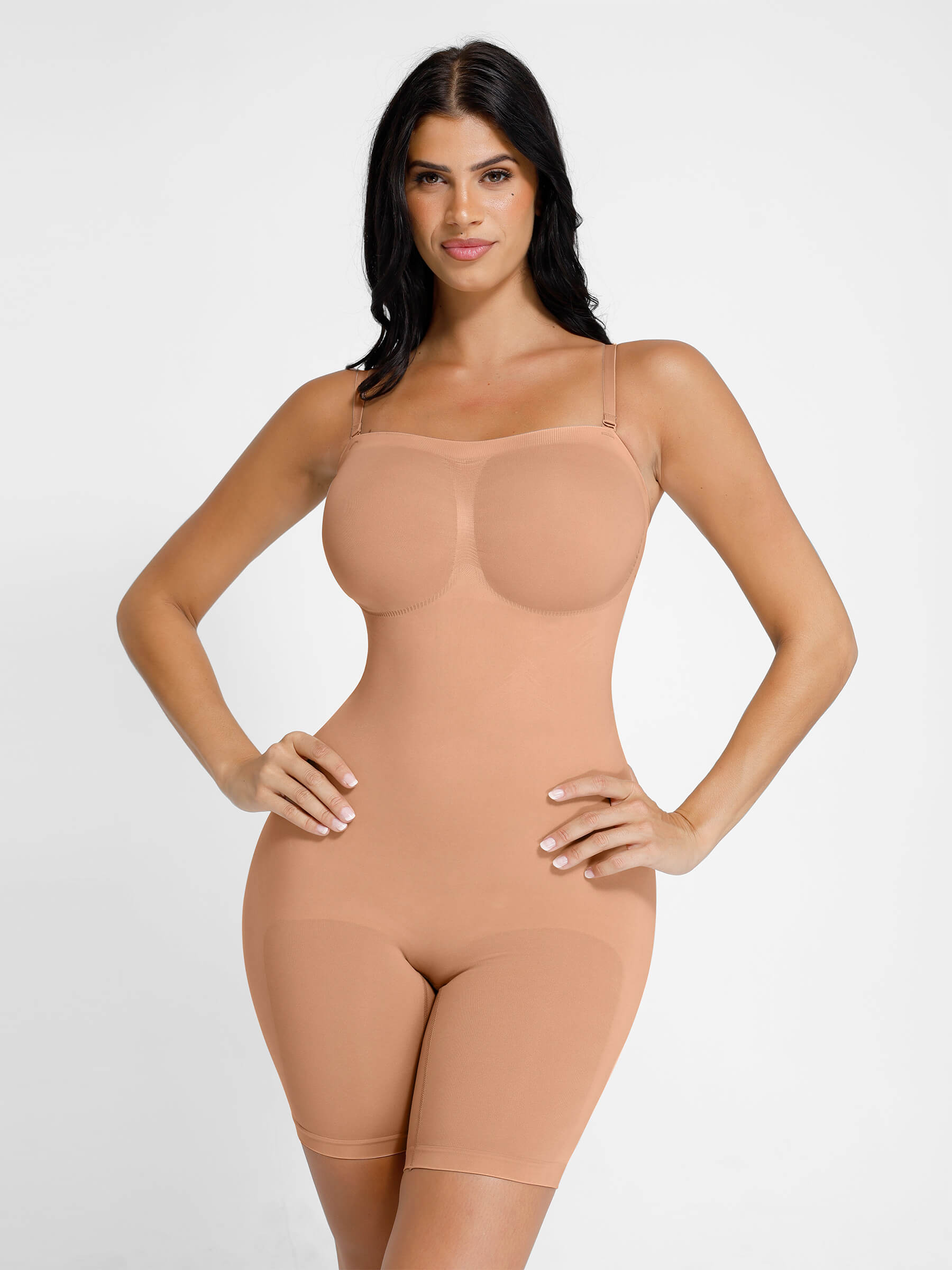 Hej Curve| Sömlös Strapless Bodysuit med avtagbara remmar