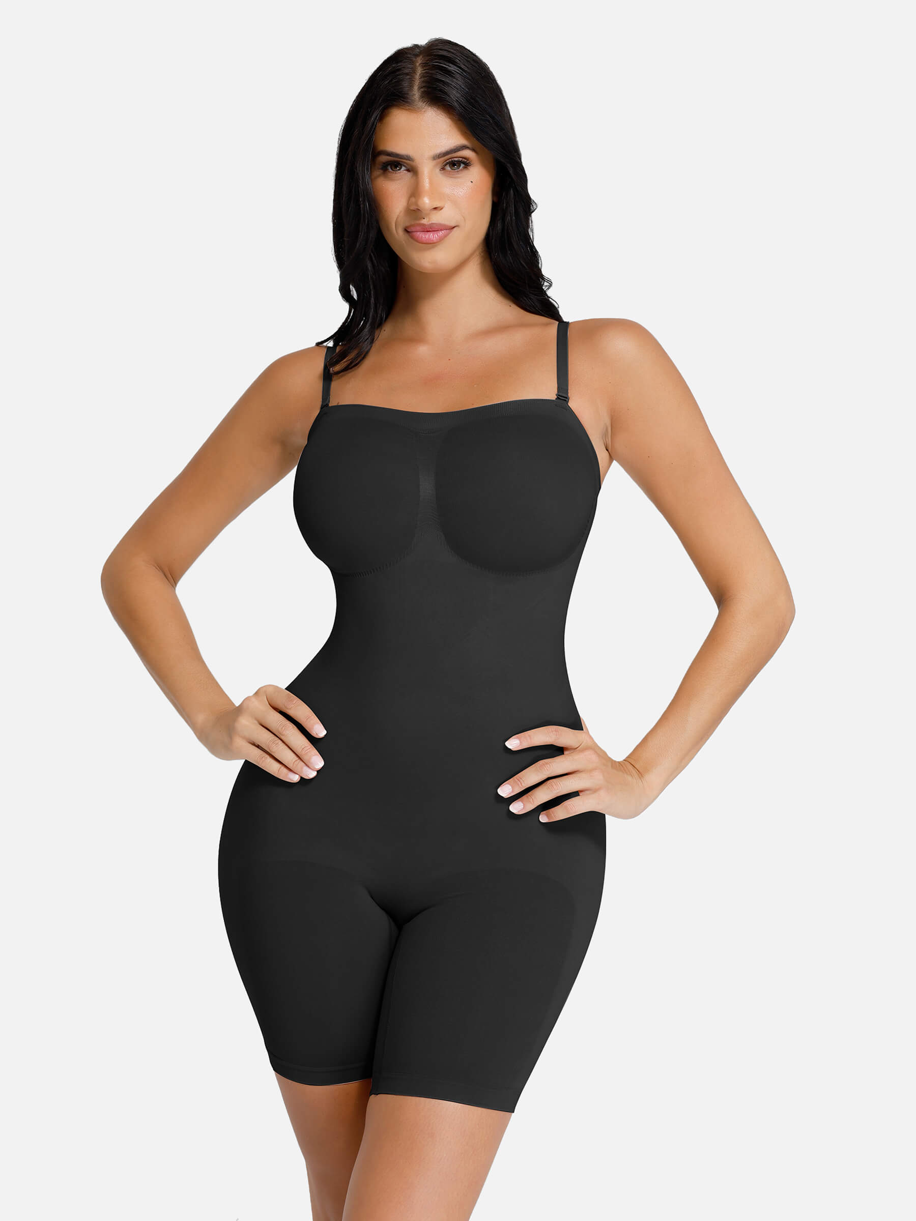 Hej Curve| Sömlös Strapless Bodysuit med avtagbara remmar