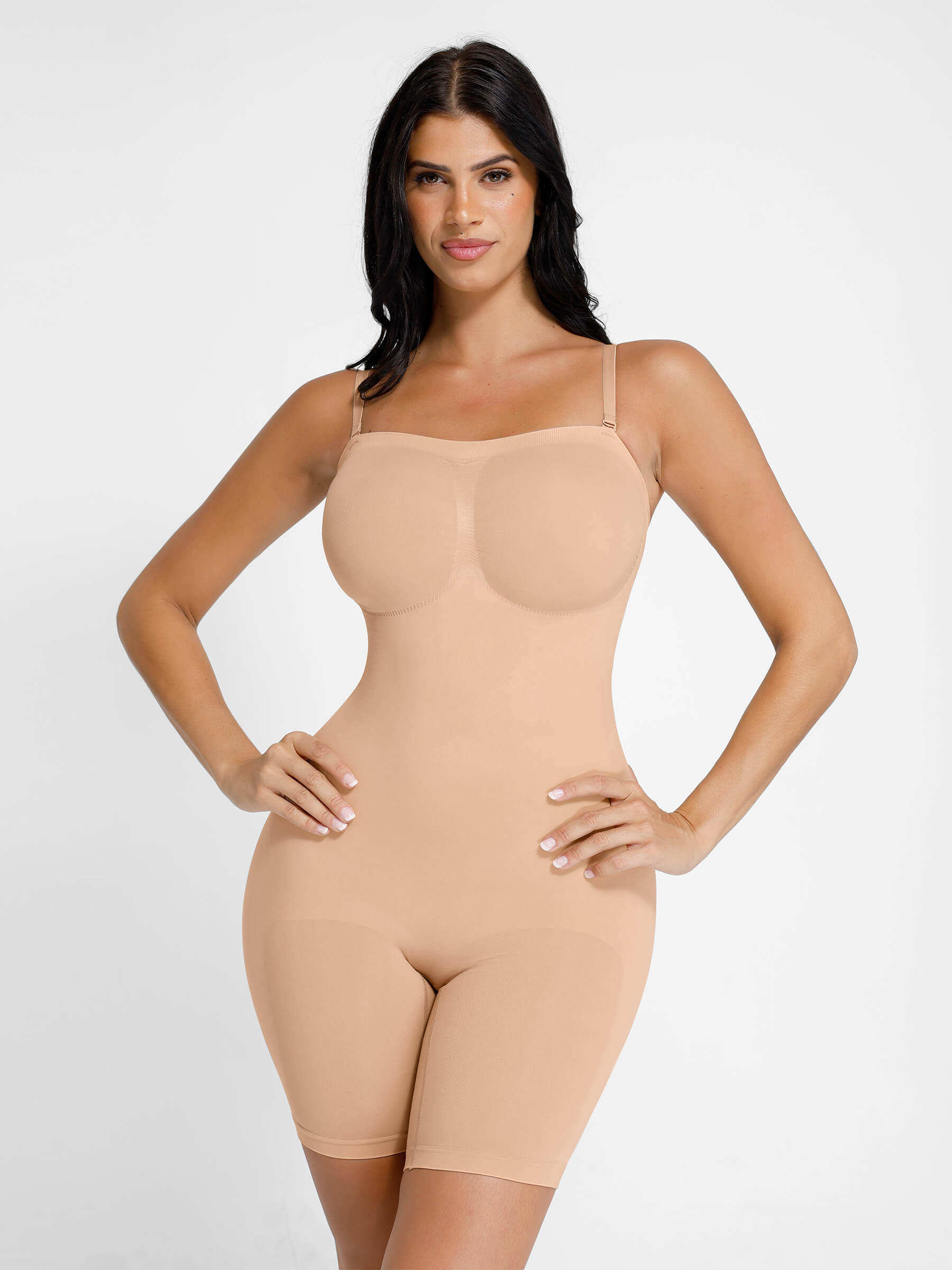Hej Curve| Sömlös Strapless Bodysuit med avtagbara remmar