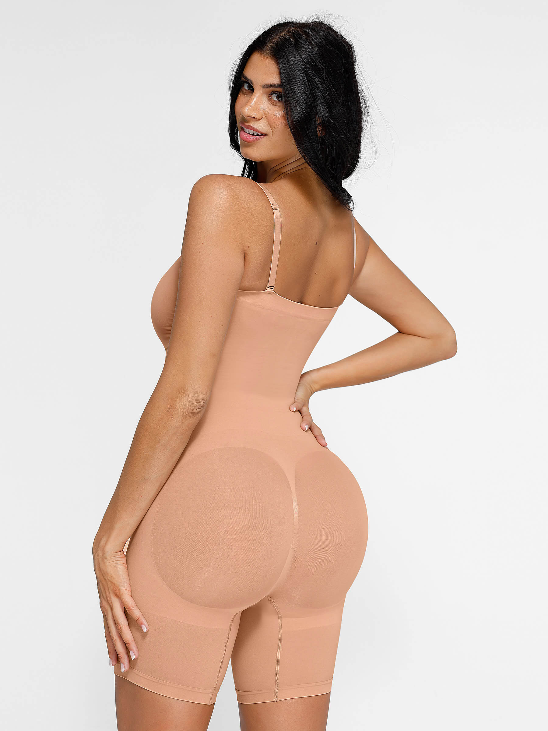 Hej Curve| Sömlös Strapless Bodysuit med avtagbara remmar