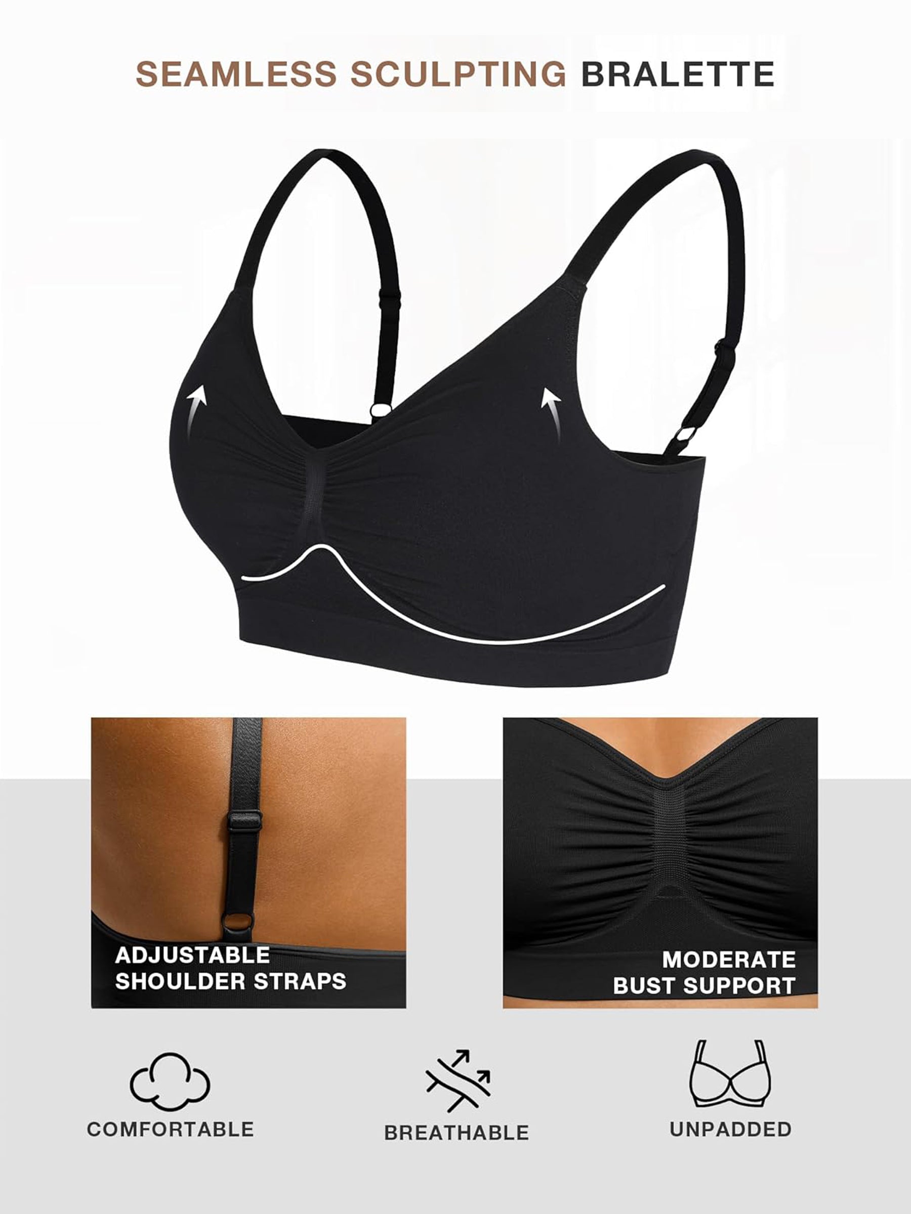 HeyCurve| Everyday Wireless Bra Unlined Soft Bra