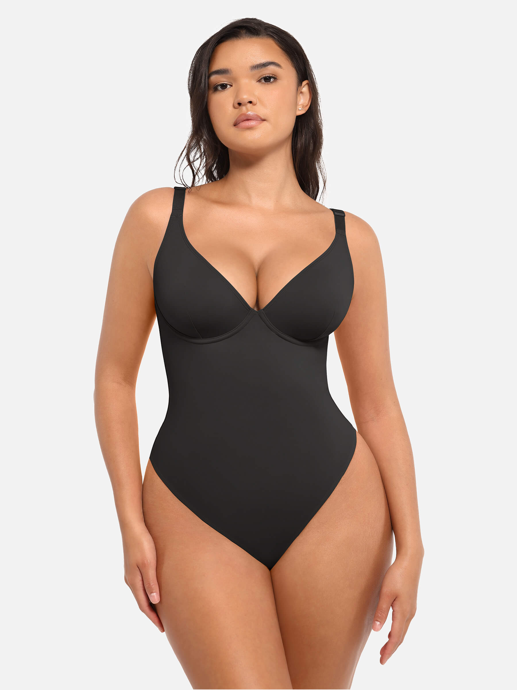 HeyCurve| Deep V Neck Tummy Control Shapewear Bodysuit