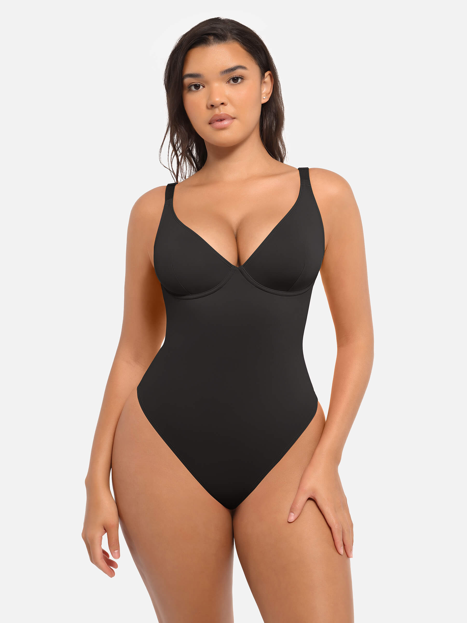 HeyCurve| Deep V Neck Tummy Control Shapewear Bodysuit