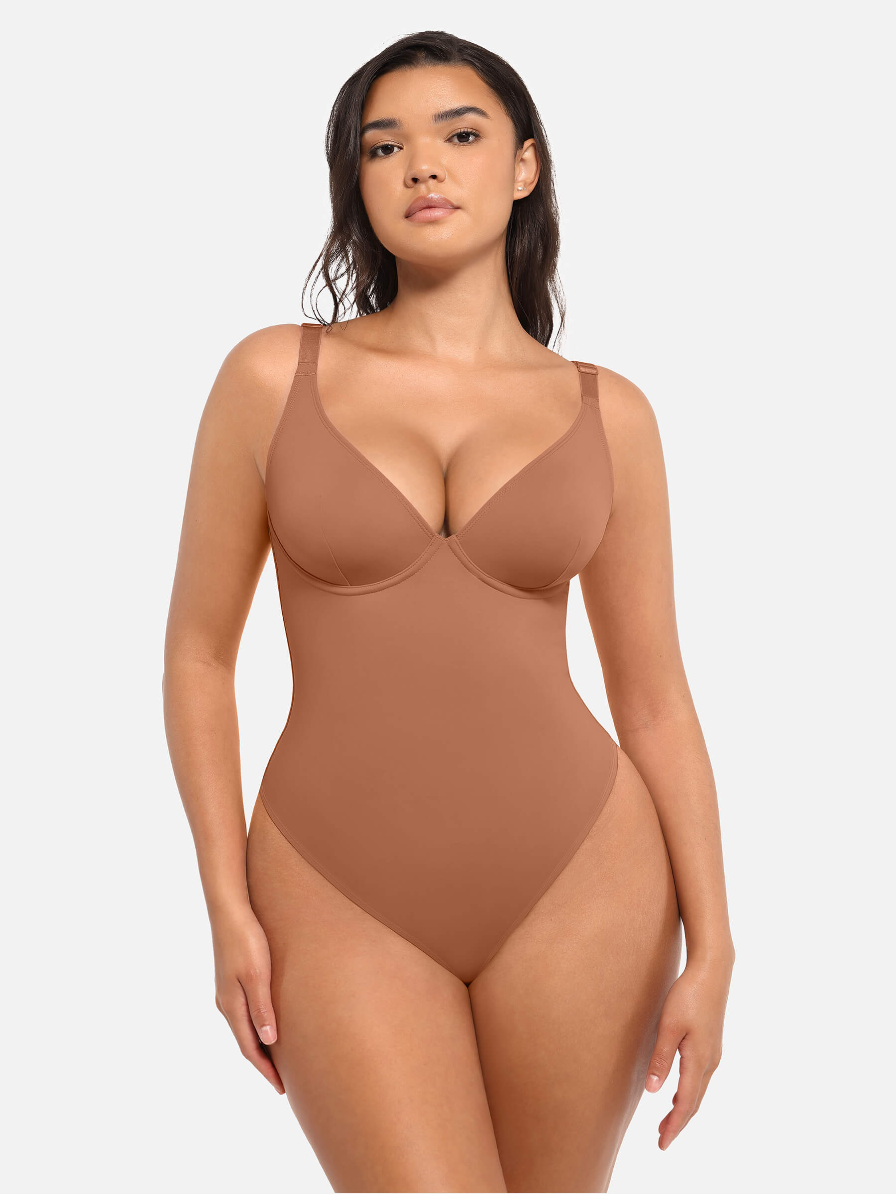 HeyCurve| Deep V Neck Tummy Control Shapewear Bodysuit
