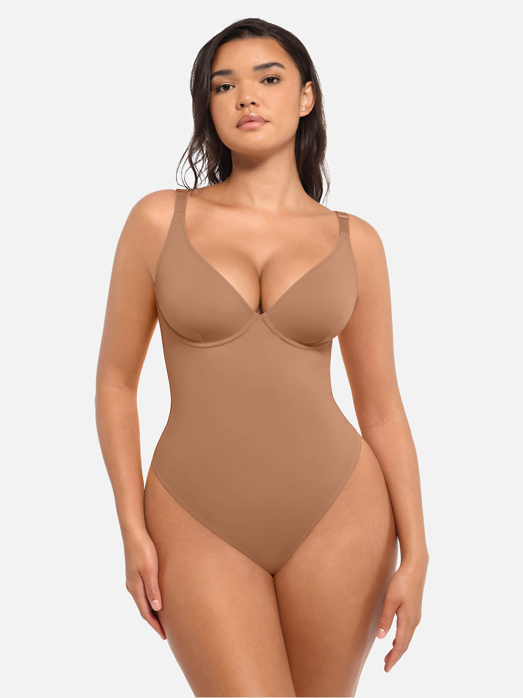 HeyCurve| Deep V Neck Tummy Control Shapewear Bodysuit