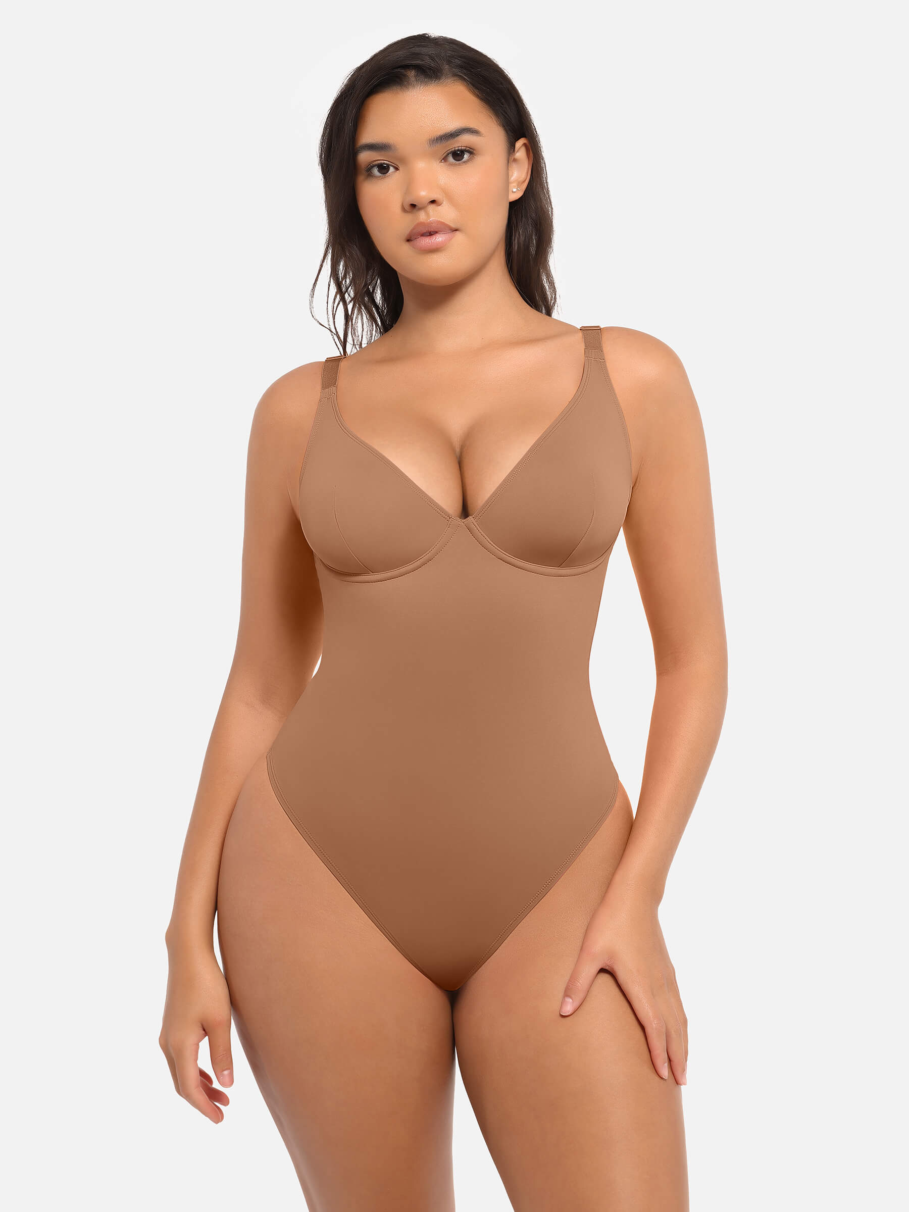 HeyCurve| Deep V Neck Tummy Control Shapewear Bodysuit