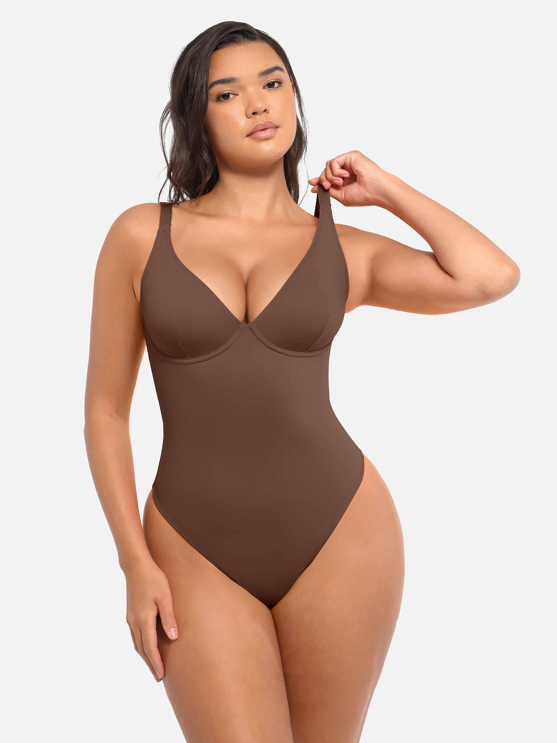 HeyCurve| Deep V Neck Tummy Control Shapewear Bodysuit