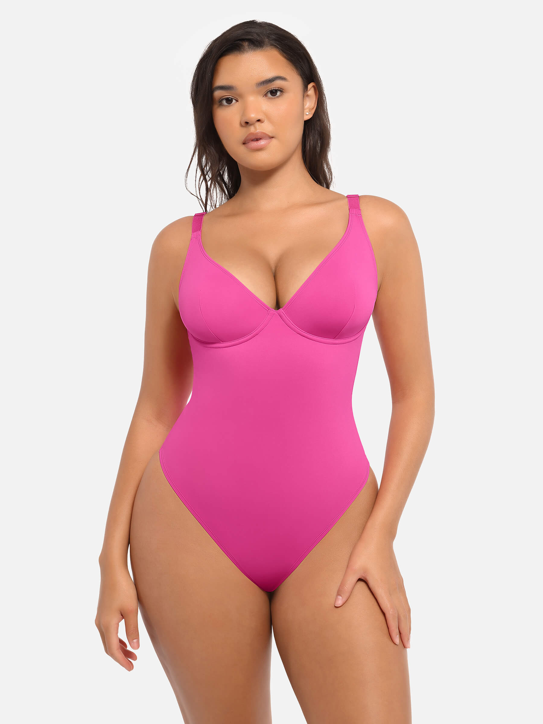 HeyCurve| Deep V Neck Tummy Control Shapewear Bodysuit