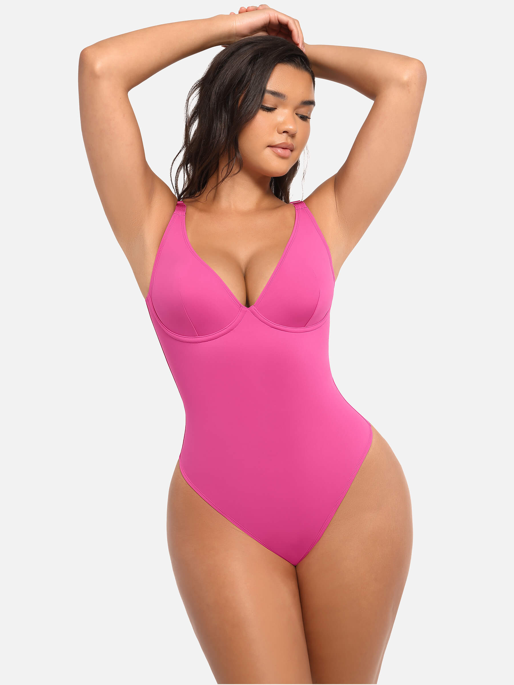 HeyCurve| Deep V Neck Tummy Control Shapewear Bodysuit