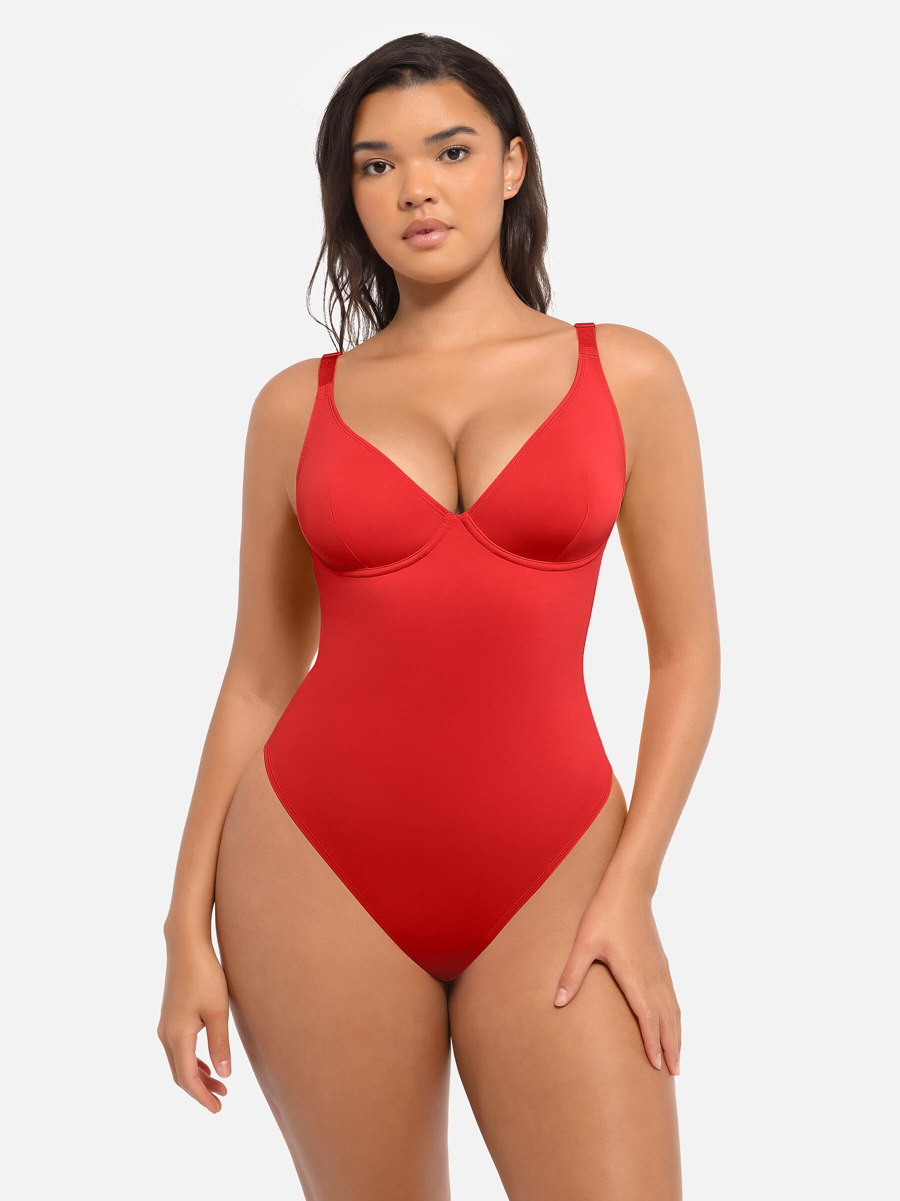HeyCurve| Deep V Neck Tummy Control Shapewear Bodysuit
