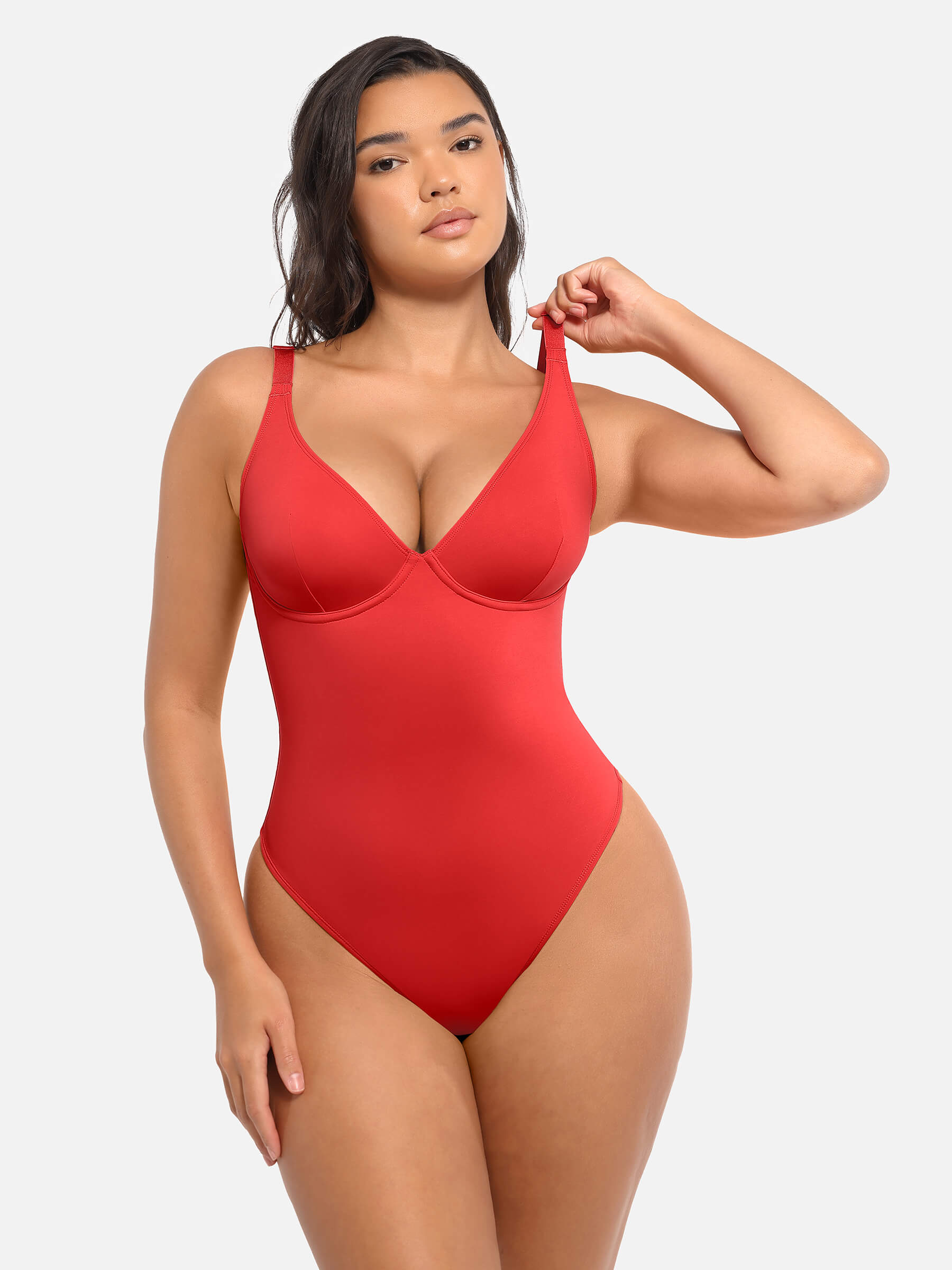 HeyCurve| Deep V Neck Tummy Control Shapewear Bodysuit