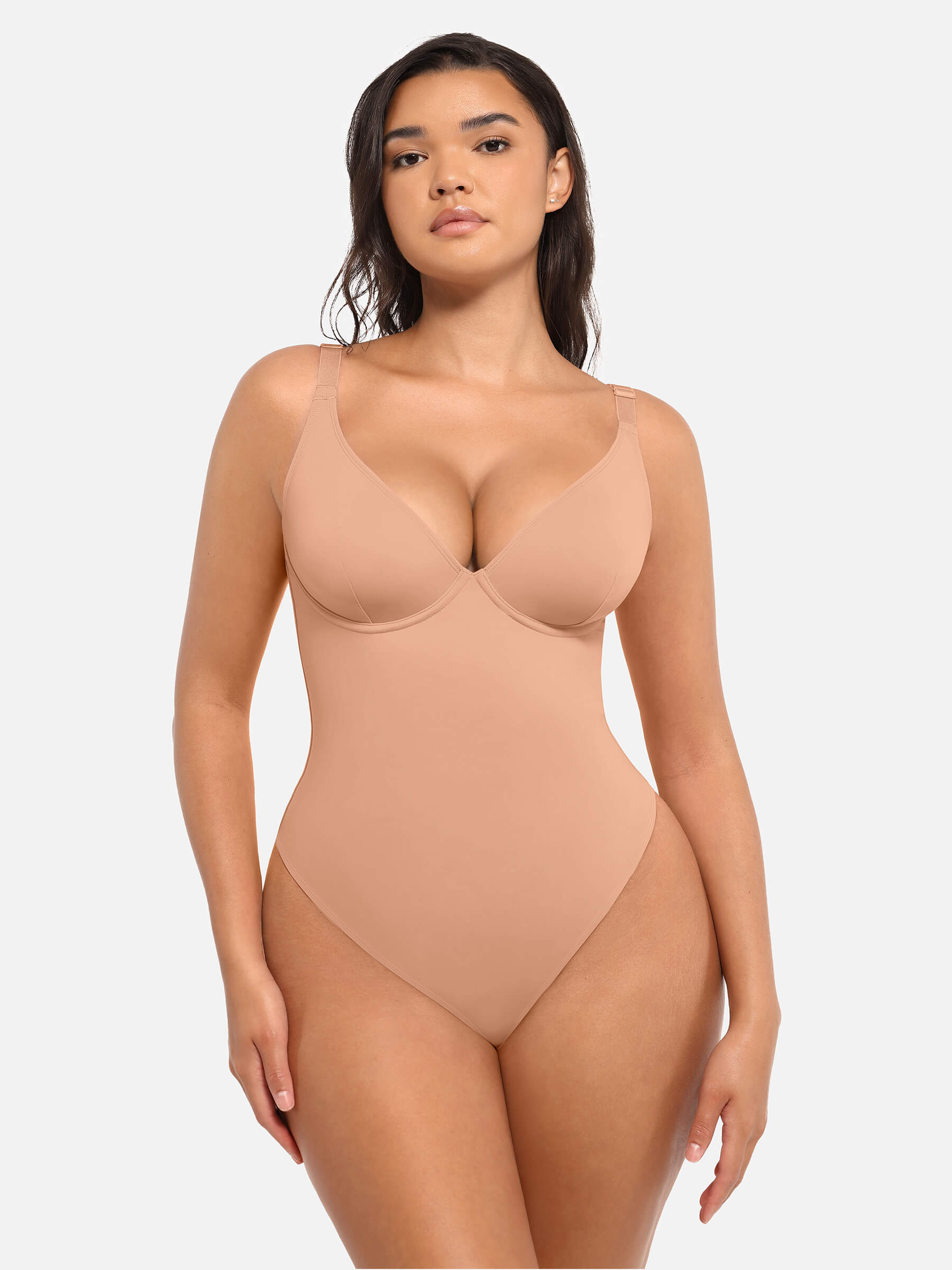 HeyCurve| Deep V Neck Tummy Control Shapewear Bodysuit