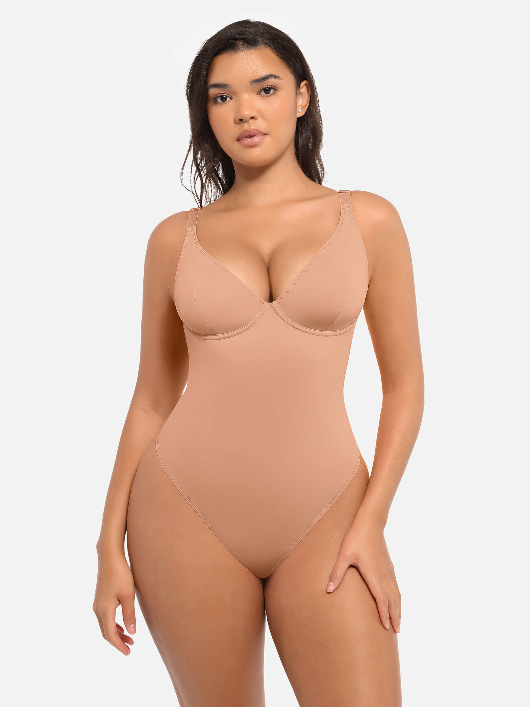 HeyCurve| Deep V Neck Tummy Control Shapewear Bodysuit