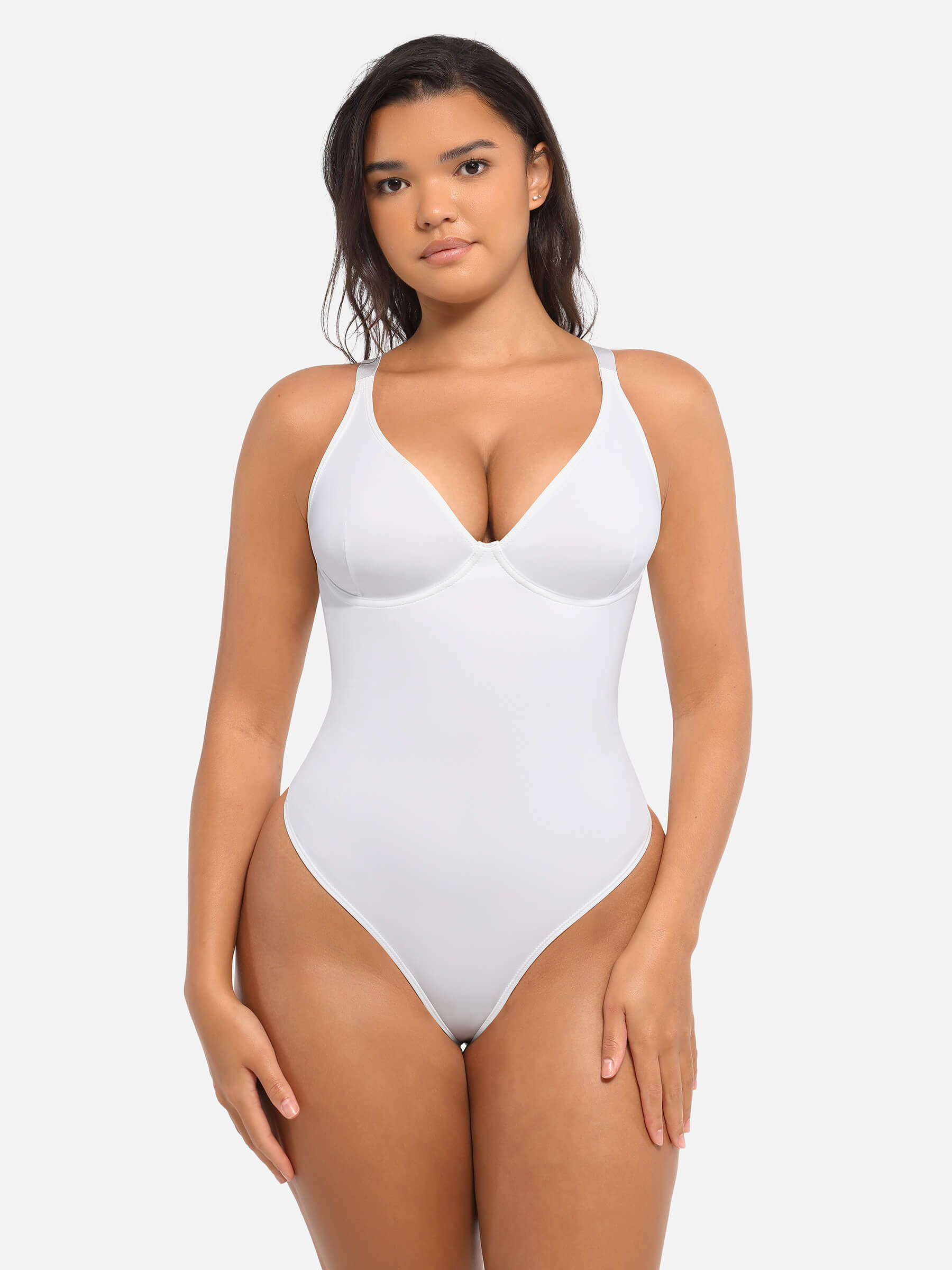 HeyCurve| Deep V Neck Tummy Control Shapewear Bodysuit