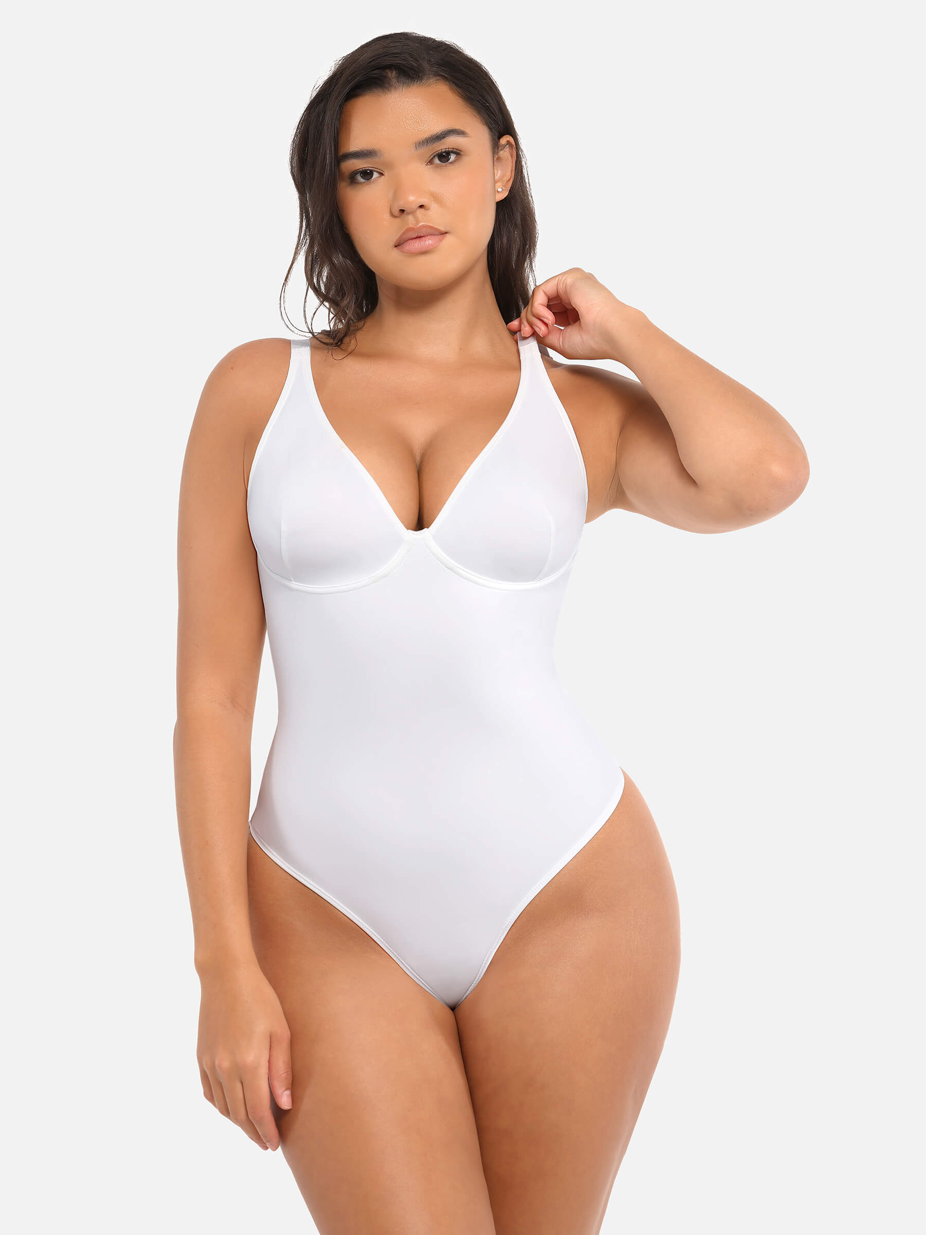 HeyCurve| Deep V Neck Tummy Control Shapewear Bodysuit