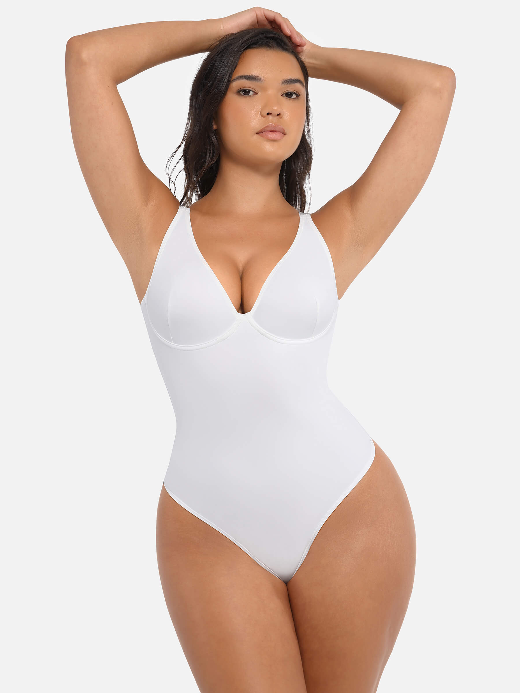 HeyCurve| Deep V Neck Tummy Control Shapewear Bodysuit