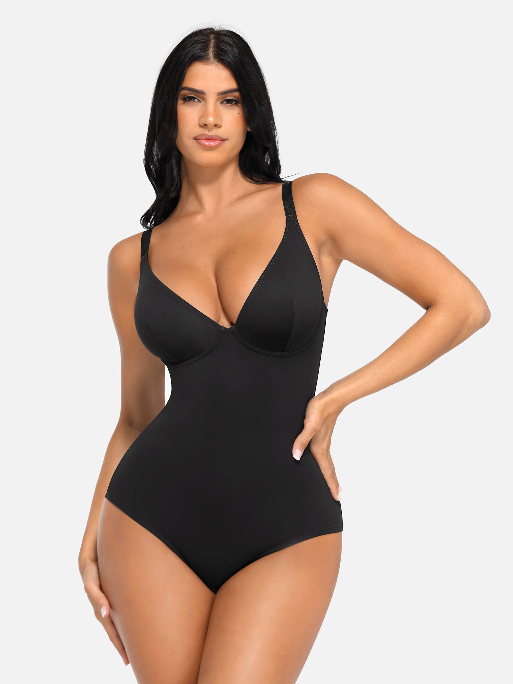 HeyCurve| Deep V Neck Tummy Control Shapewear Bodysuit