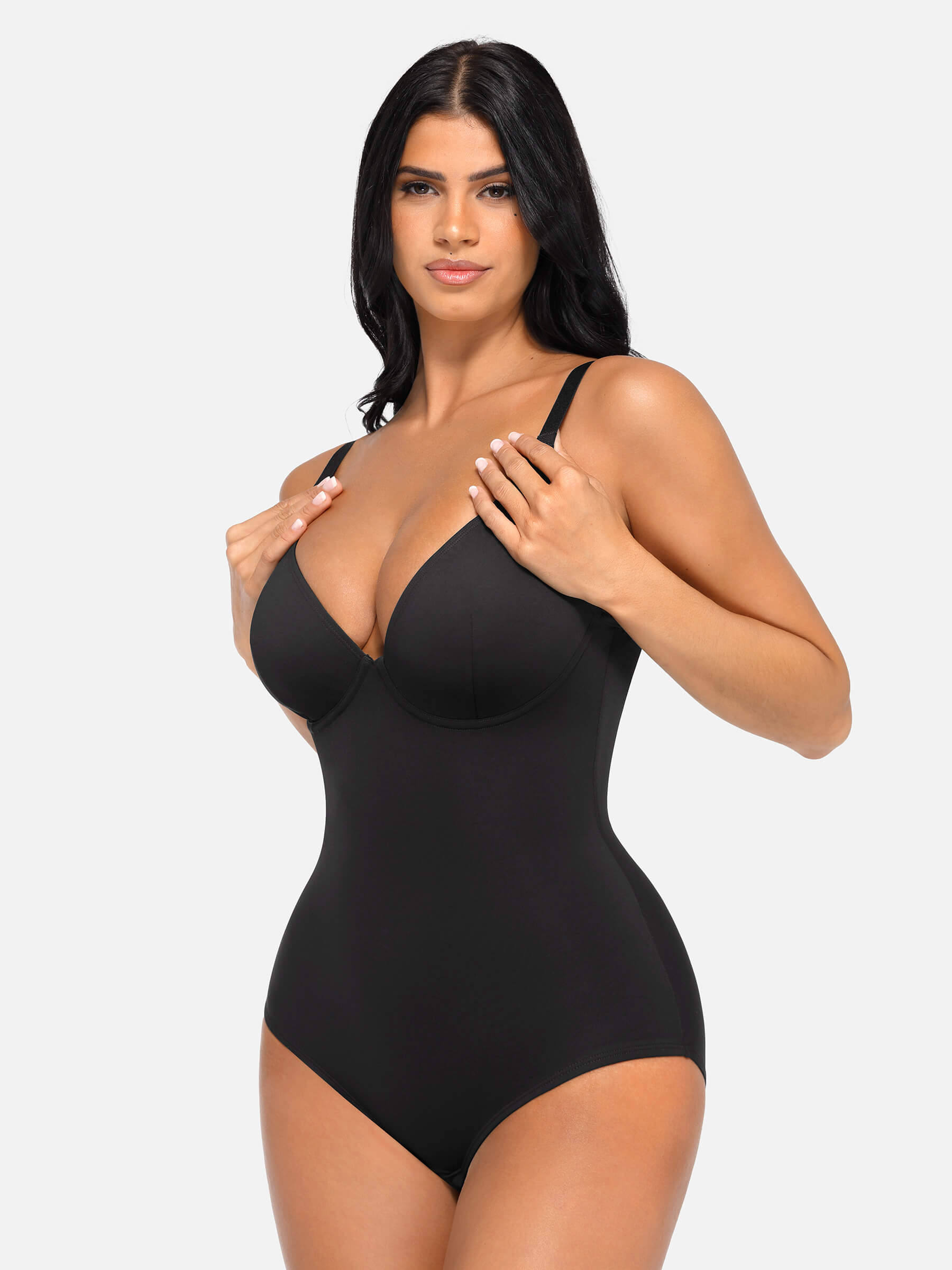 HeyCurve| Deep V Neck Tummy Control Shapewear Bodysuit