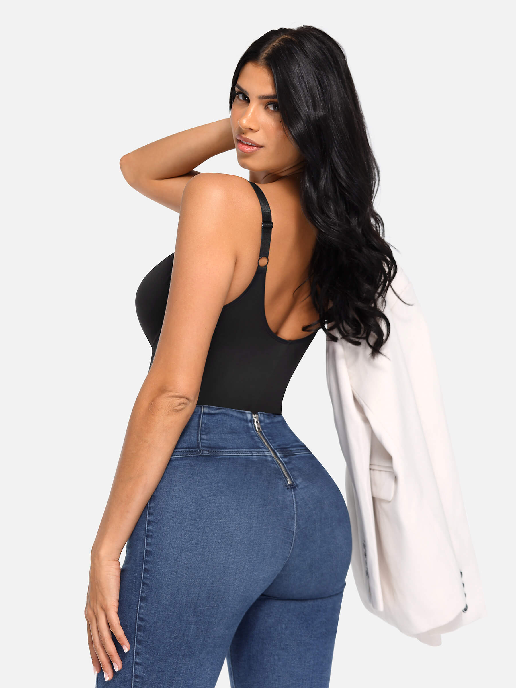 HeyCurve| Deep V Neck Tummy Control Shapewear Bodysuit