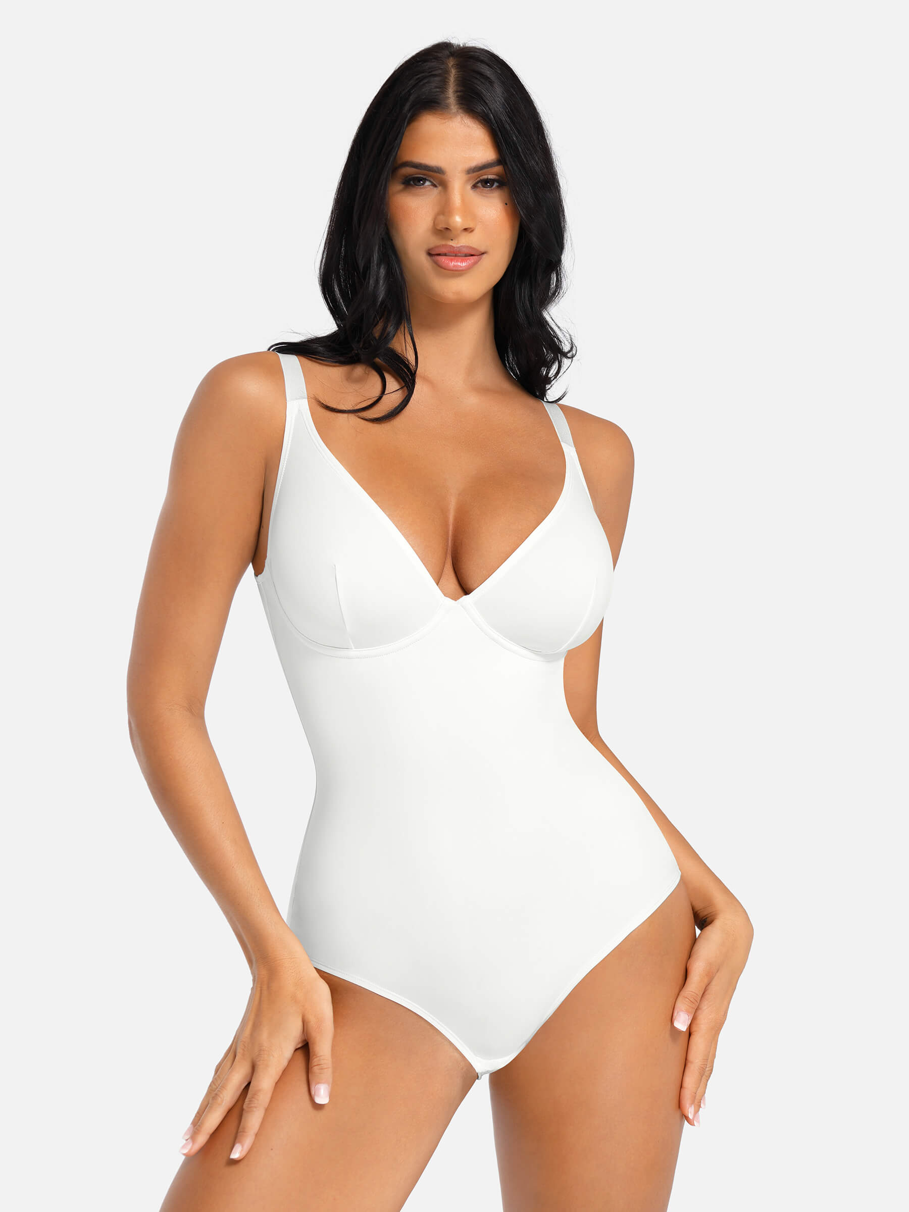 HeyCurve| Deep V Neck Tummy Control Shapewear Bodysuit