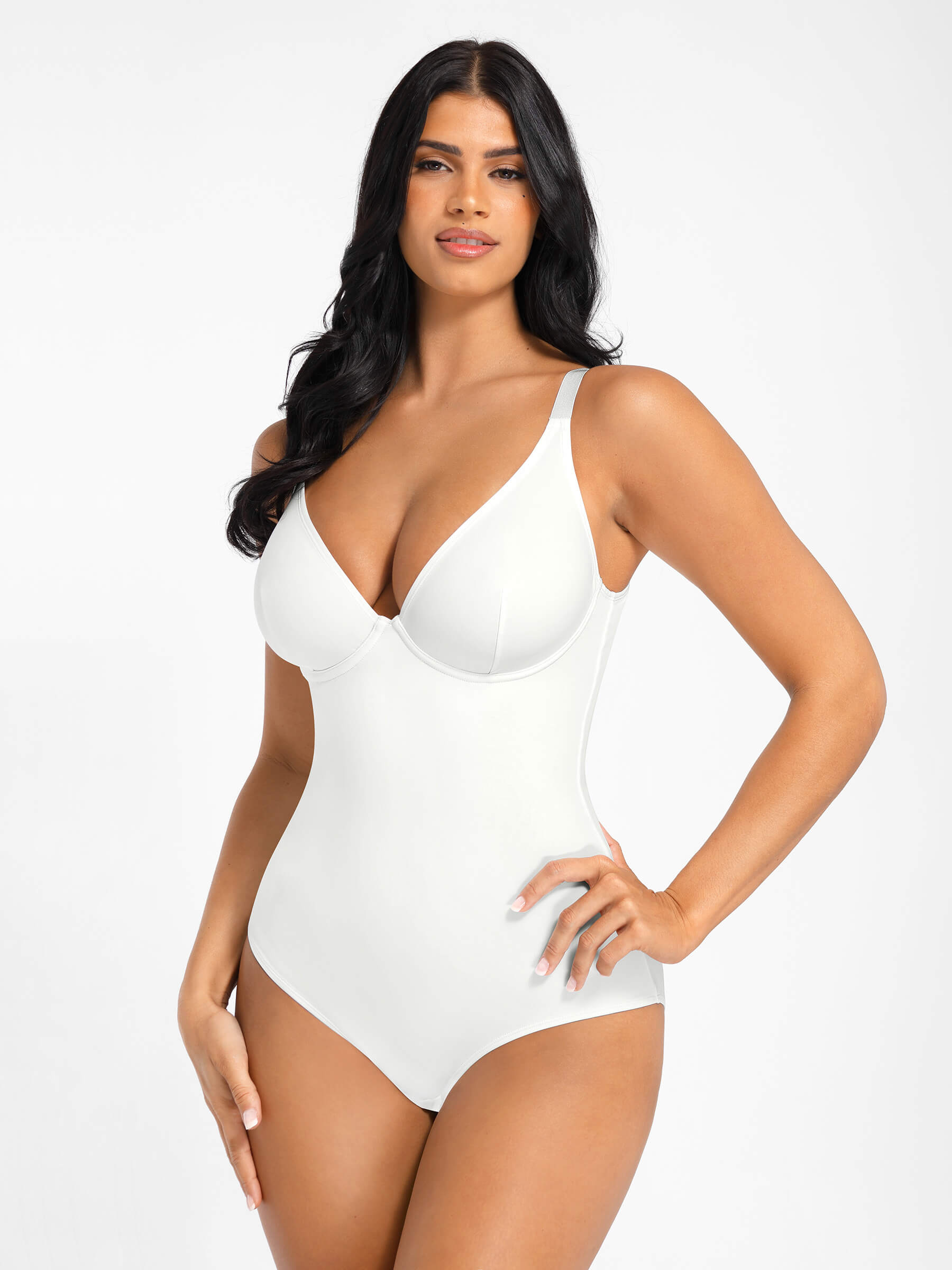 HeyCurve| Deep V Neck Tummy Control Shapewear Bodysuit