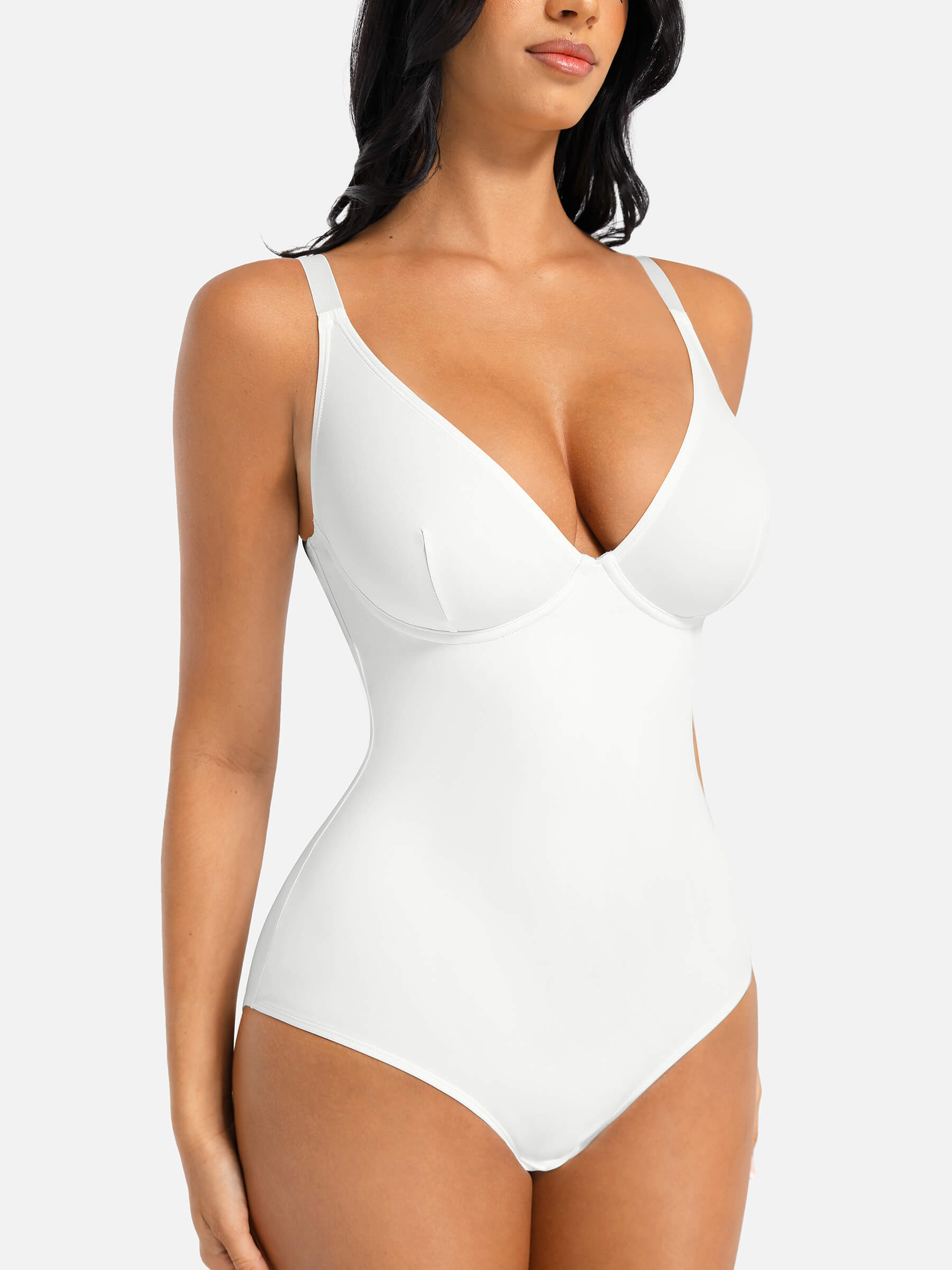 HeyCurve| Deep V Neck Tummy Control Shapewear Bodysuit