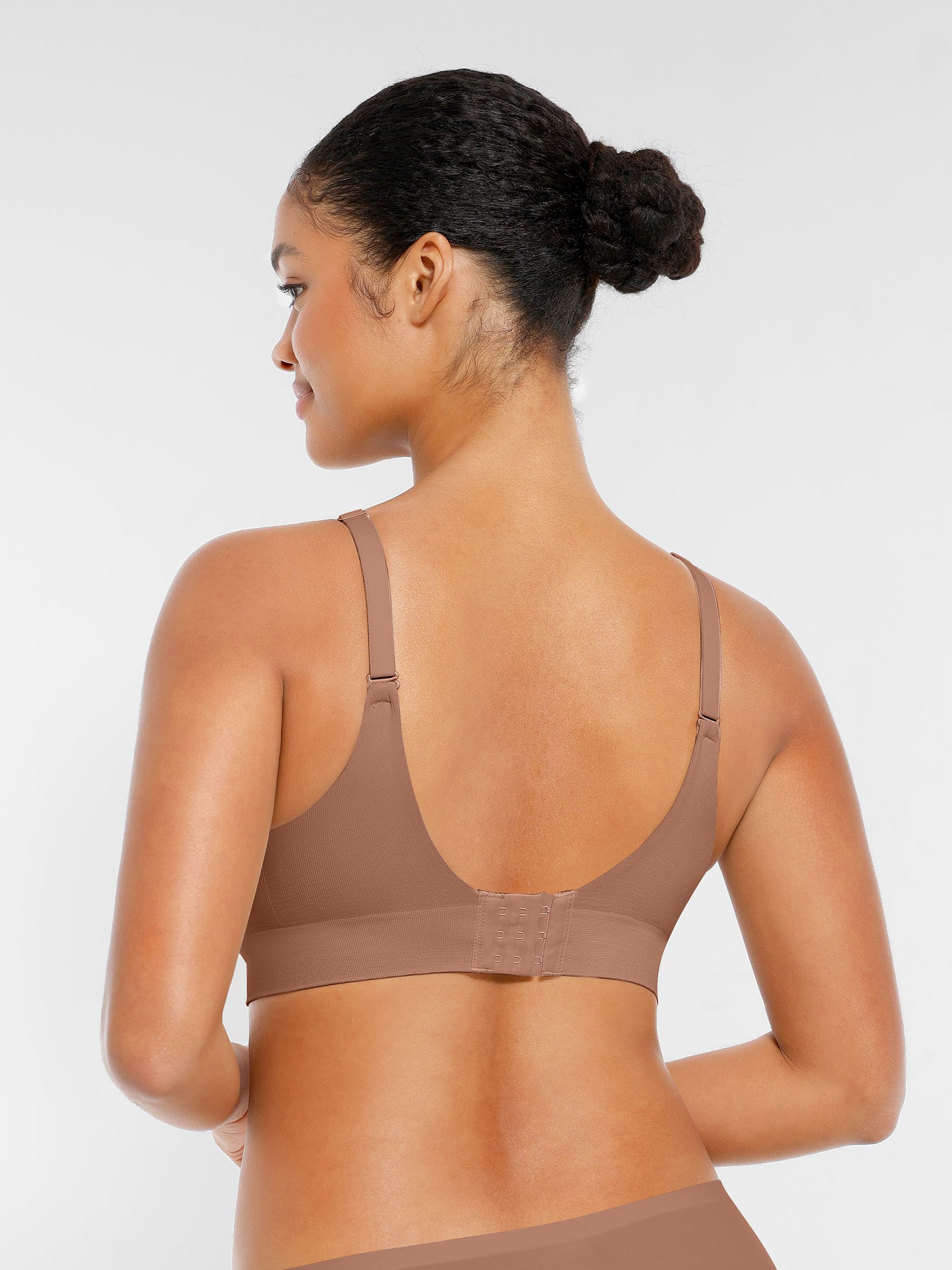 Hej Curve| Trådlös Sömlös Push-Up V-ringad Bh
